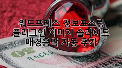 워드프레스 정보포스팅 플러그인: 이미지 슬라이드 배경음악 자동 추가