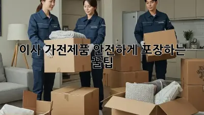 이사, 가전제품 안전하게 포장하는 꿀팁!